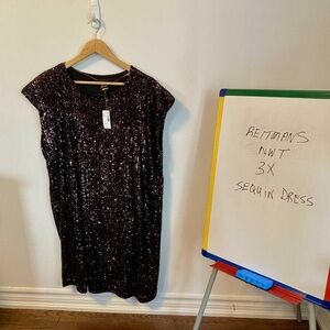 Reitmans Black Sequin Dress